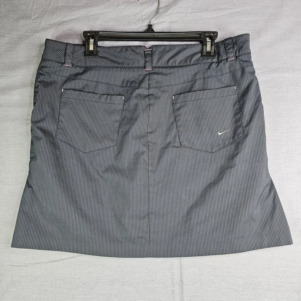 Nike Golf Dri-Fit Pinstripe Skort Black Women's Size 14